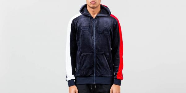 FILA King Zip Hoodie Blue Marine