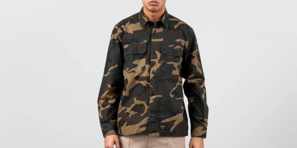 Carhartt WIP Longsleeve Mission Shirt Camo Laurel