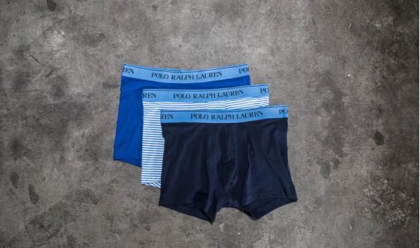 Ralph Lauren 3 Pack Trunks Light Blue/ Navy/ White