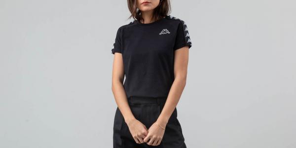 Kappa Banda Woen T-Shirt Black/ White