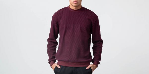 John Elliott Corduroy Crewneck Burgundy