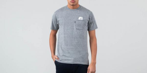RIPNDIP Lord Nermal Pocket Tee Heather Grey