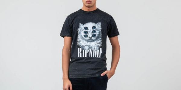 RIPNDIP Triplet Tee Black Mineral Wash