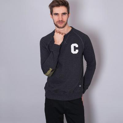 Mikina CLWR C Team Crew Black Melange