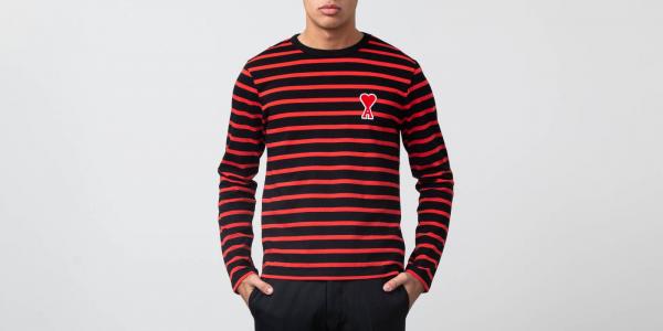 Alexandre Mattiussi Stripped Tee Black/ Red