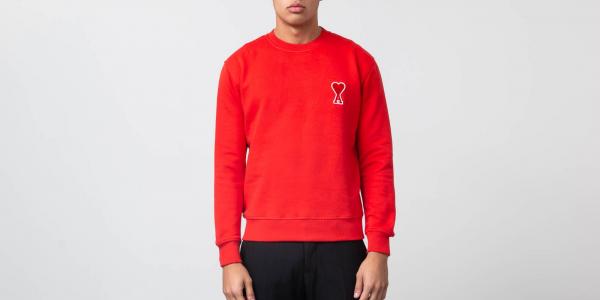 Alexandre Mattiussi De Coeur Patch Sweater Red