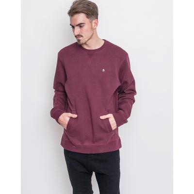 Mikina Nixon Calle Crew burgundy heather