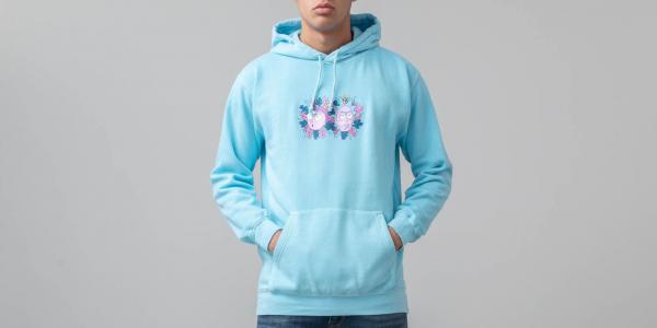 Primitive x Rick and Morty Dirty Pullover Hoodie Pacific Blue