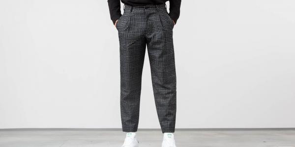 John Elliott Wide Tuck Pants Houndstooth