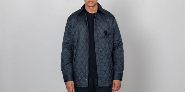 Y-3 AOP Quilted Shirt Night Grey/ Black