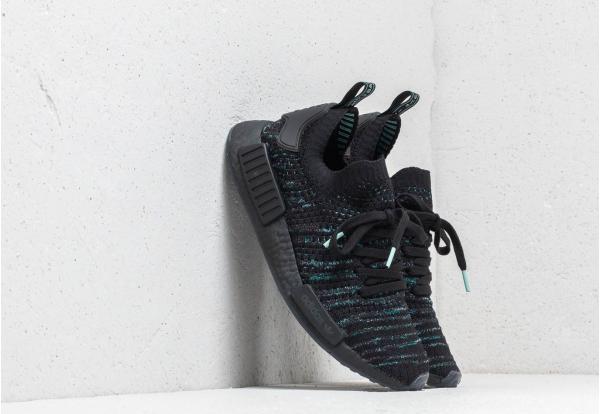 adidas x Parley NMD_R1 STLT Primeknit Core Black / Blue Spirit / Eqt Green