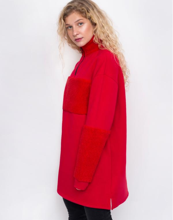 Lazy Oaf Fleece Panel Red S/M