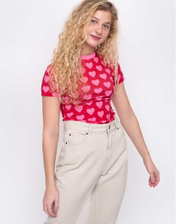 Lazy Oaf Heart Repeat Pink L