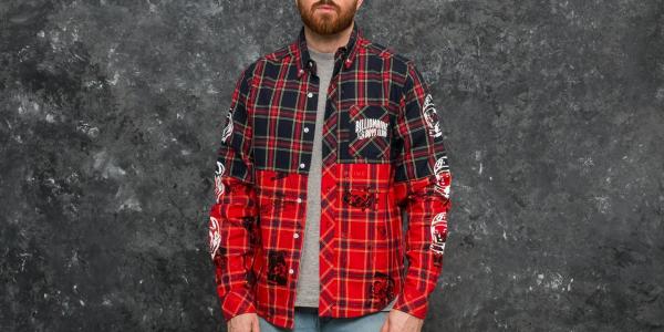 Billionaire Boys Club Headline Cut & Sew Check Shirt Navy Check
