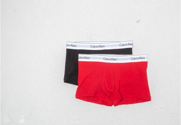 Calvin Klein 2 Pack Trunks Red/ Black