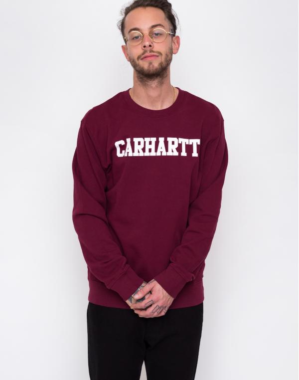 Carhartt WIP College Sweat Mulberry / White XL