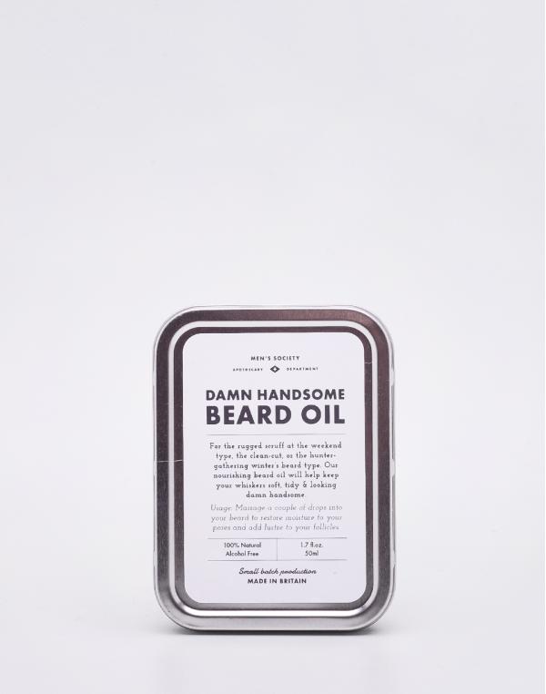 Men's Society Damn Handsome Beard Oil and Face Rag