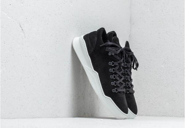 Filling Pieces Mountain Cut Ghost Waxed Suede Black