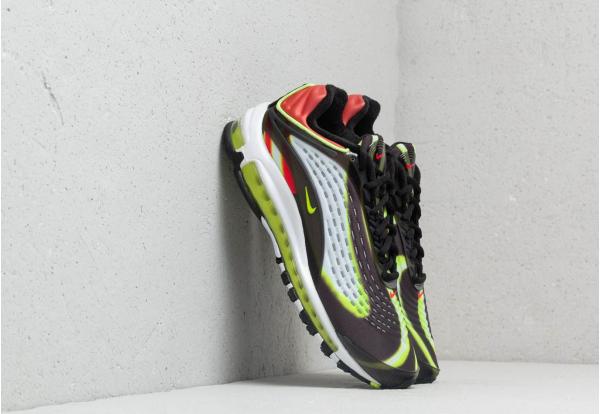 Nike Air Max Deluxe Black/ Volt-Habanero Red-White