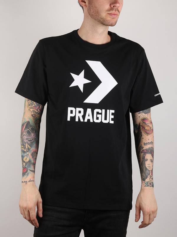 Tričko Converse Star Chevron Prague Tee Černá