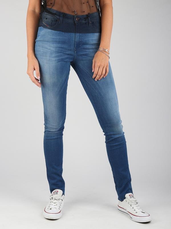 Džíny Diesel Skinzee-High L.32 Pantaloni Modrá
