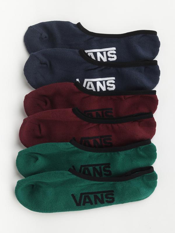 Ponožky Vans Mn Classic Super No Evergreen/Dr 3 Pack Barevná