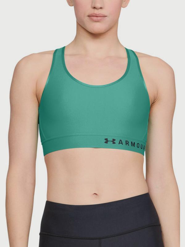Kompresní podprsenka Under Armour Mid Keyhole Bra Zelená