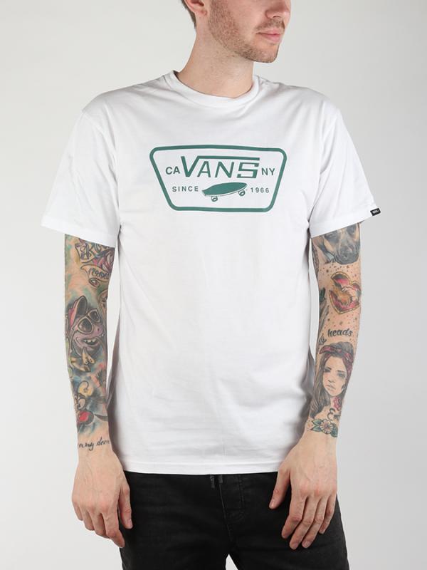 Tričko Vans Mn Full Patch White/Evergr Bílá
