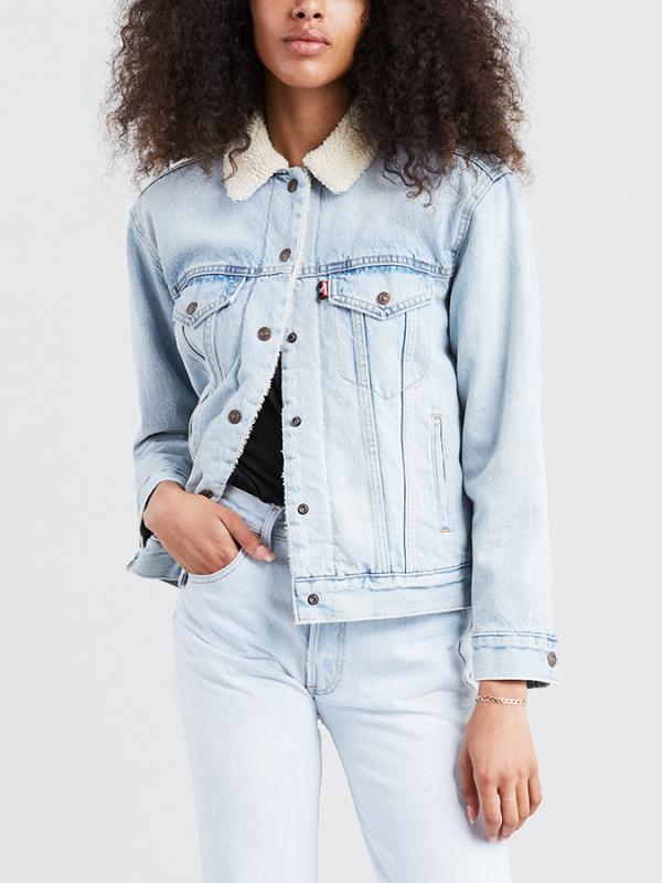 Bunda LEVI'S Ex-Bf Sherpa Trucker Modrá