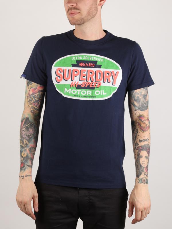 Tričko Superdry Reworked Classic Tee Modrá