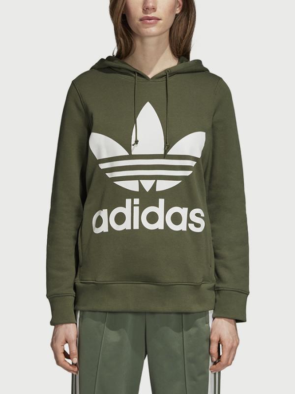 Mikina adidas Originals Trefoil Hoodie Zelená