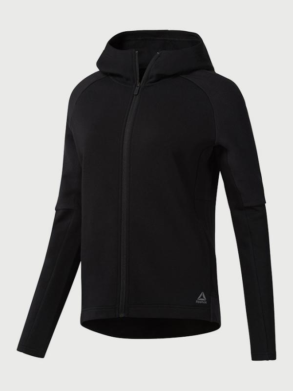 Mikina Reebok OS QC FZ Hoodie Černá