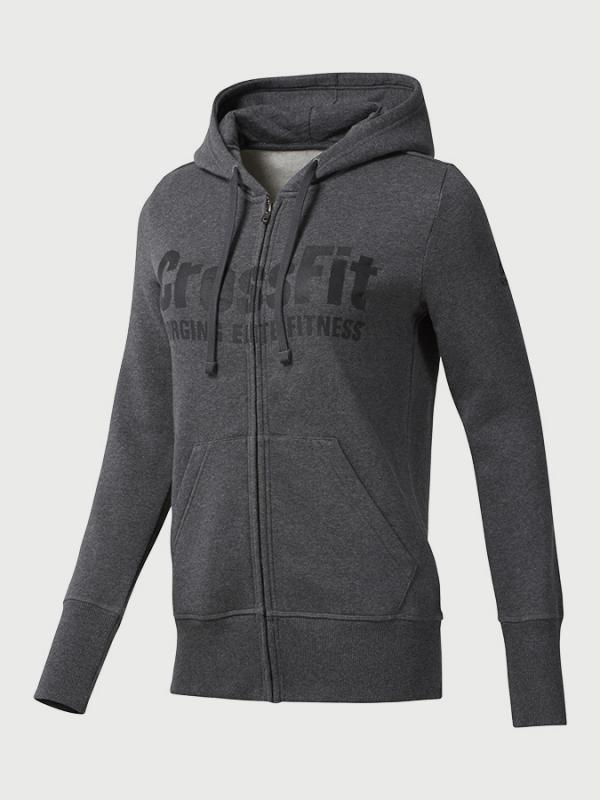 Mikina Reebok Rcf Full Zip Hoody Šedá