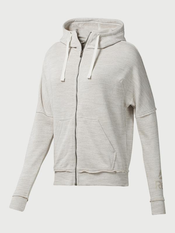 Mikina Reebok Te Marble Logo Fz Bílá