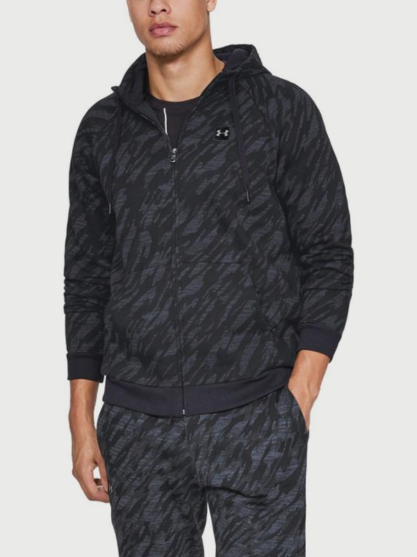 Mikina Under Armour Rival Fleece Camo Fz Hoodie Černá