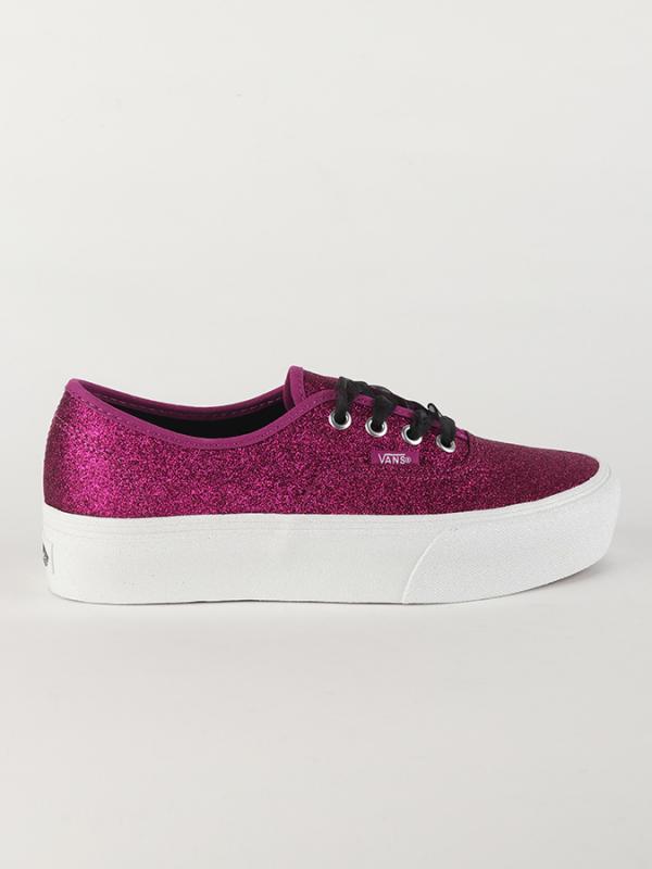 Boty Vans Ua Authentic Platfor (Glitter) Červená