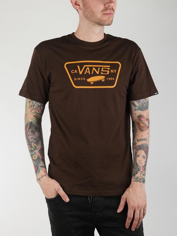 Tričko Vans Mn Full Patch Dark Chocola Hnědá