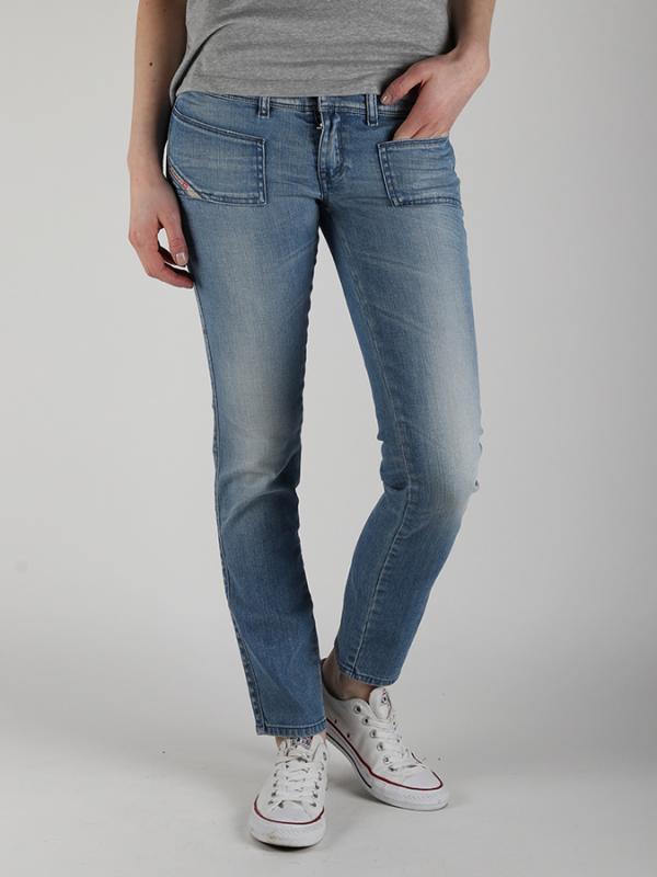 Kalhoty Diesel HUSHY L.34 PANTALONI Modrá