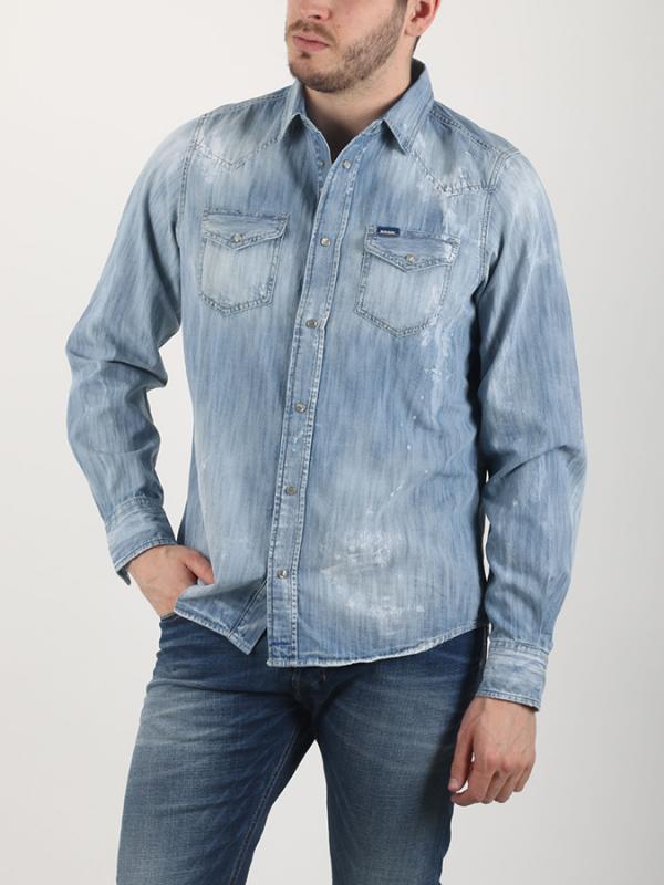 Košile Diesel NEW-SONORA CAMICIA Modrá