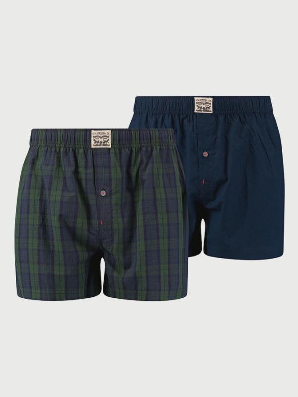 Trenýrky LEVI'S 300Ls Blackwatch Check Woven Boxer 2 Pack Barevná