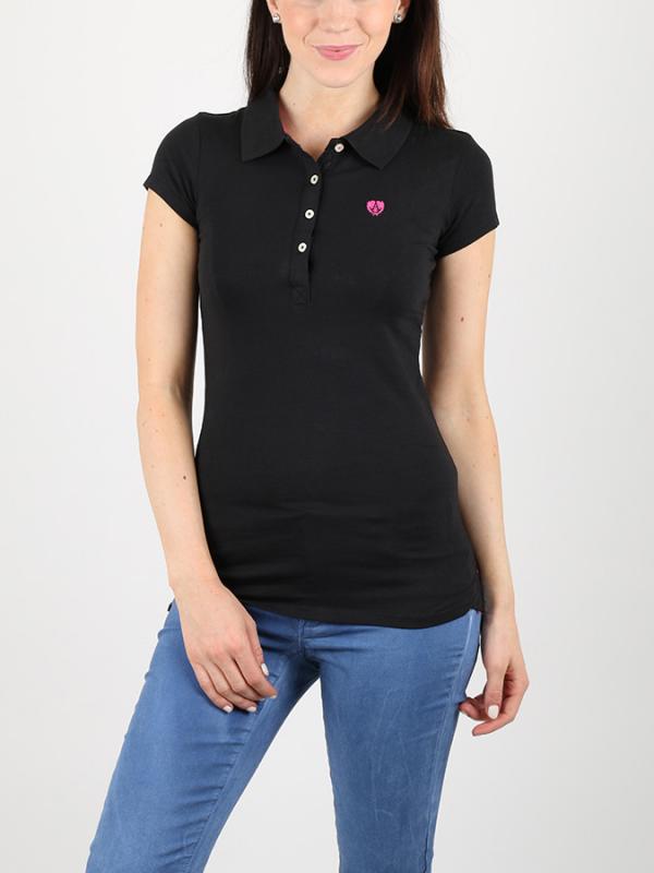 Tričko Alcott SOLID COLOUR POLO Černá