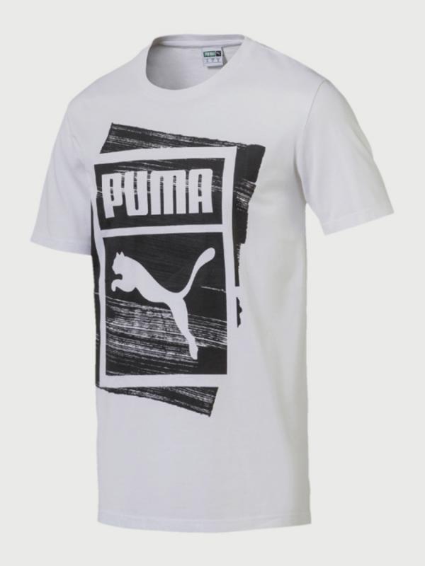 Tričko Puma Graphic Brand Box Tee Bílá