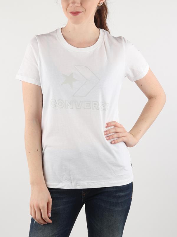 Tričko Converse W Shine Crew Tee Bílá