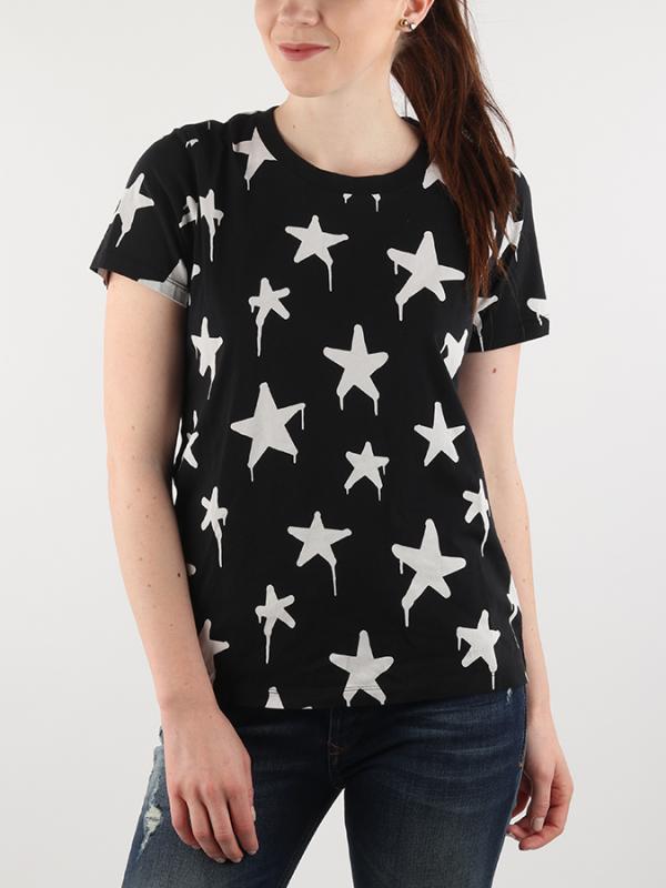 Tričko Converse W Graffiti Star Crew Tee Černá