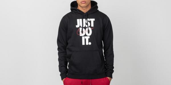 Nike Sportswear Just Do It Hybrid Pullover Hoodie Black