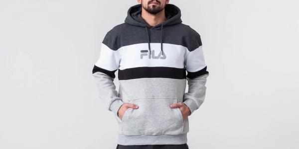 FILA Larry Hoodie Light Grey/ Dark Grey