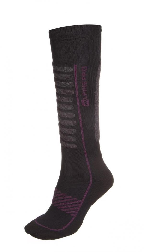 ALPINE PRO NELL 2 RŮŽOVÁ / FIALOVÁ Unisex Ponožky M