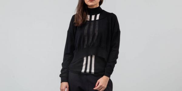 Y-3 Knitted Cropped Sweater Black Noire
