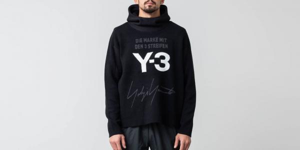 Y-3 Knitted Stacked Hoodie Black Noire