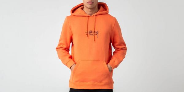 Stüssy Design Applique Hoodie Rust